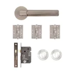 Deanta Delphi Satin Nickel Privacy Handle Pack-Zdoors