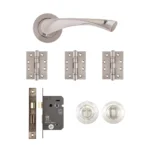 Deanta Fortuna Satin Finish Bathroom Handle Pack-Zdoors