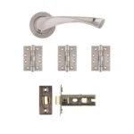 Deanta Fortuna Satin Finish Handle Pack-Zdoors