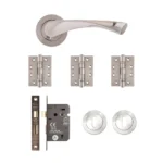 Deanta Fortuna Satin Finish Privacy Handle Pack-Zdoors