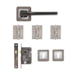 Deanta Hadrian Matt Satin Black Privacy Handle Pack