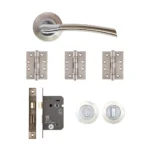 Deanta Hera Satin Nickel Chrome Bathroom Handle Pack-Zdoors