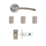 Deanta Hera Satin Nickel Chrome Handle Pack-Zdoors