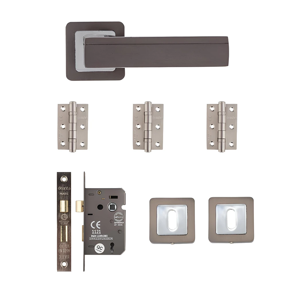 Deanta Invictus Matt Satin Black Privacy Handle Pack-1