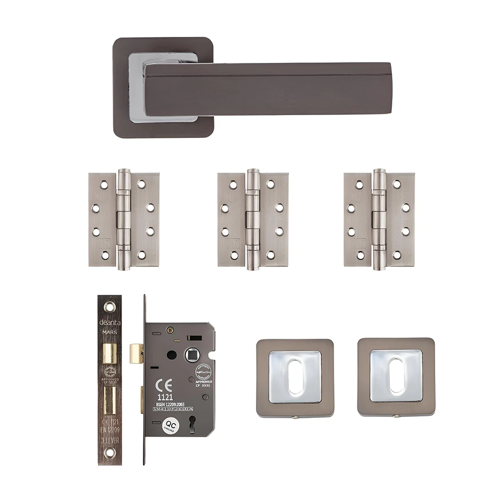 Deanta Invictus Matt Satin Black Privacy Handle Pack