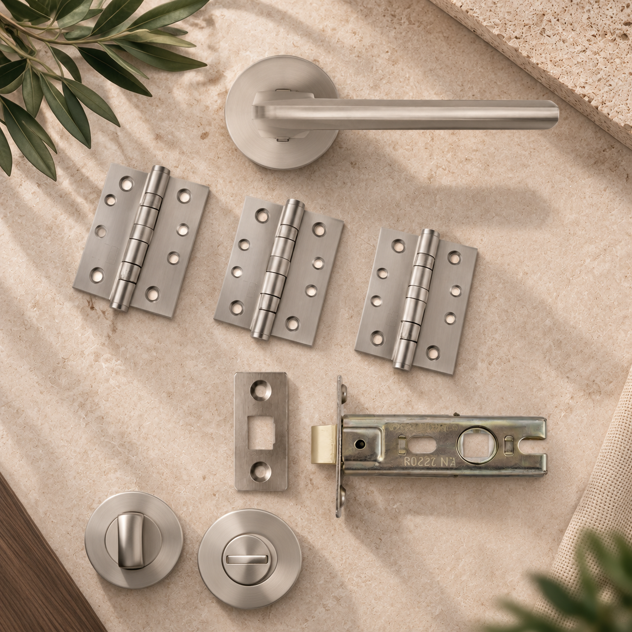 Deanta Ithaca Satin Nickel Handle Pack lifestyle