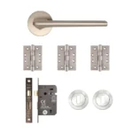 Deanta Ithaca Satin Nickel Privacy Handle Pack