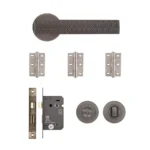 Deanta Olympia Matt Satin Black Nickel Bathroom Handle Pack-1