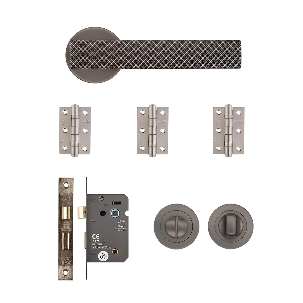 Deanta Olympia Matt Satin Black Nickel Bathroom Handle Pack-1