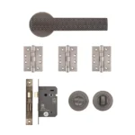 Deanta Olympia Matt Satin Black Nickel Bathroom Handle Pack
