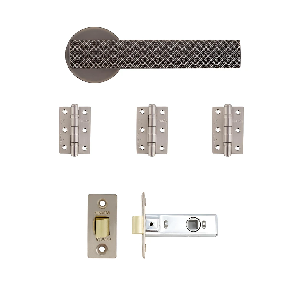 Deanta Olympia Matt Satin Black Nickel Handle Pack-1