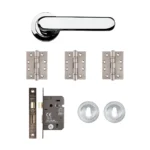 Deanta Parga Polished Chrome Privacy Handle Pack