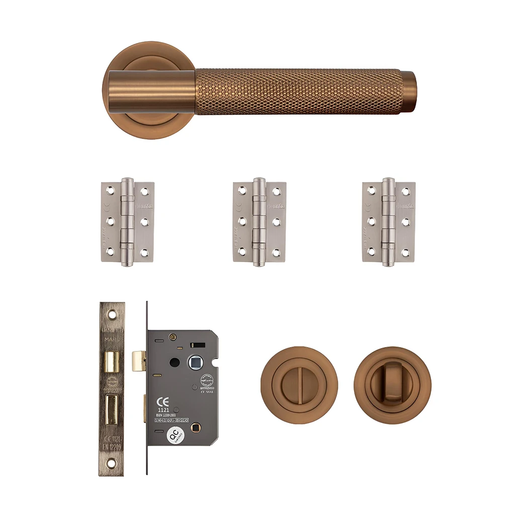 Deanta Sparta Dark Rose Gold Bathroom Handle Pack-1