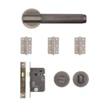 Deanta Sparta Matt Satin Black Nickel Bathroom Handle Pack-1
