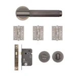 Deanta Sparta Matt Satin Black Nickel Bathroom Handle Pack