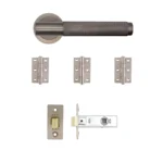 Deanta Sparta Matt Satin Black Nickel Handle Pack-1