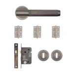 Deanta Sparta Matt Satin Black Nickel Privacy Handle Pack-1
