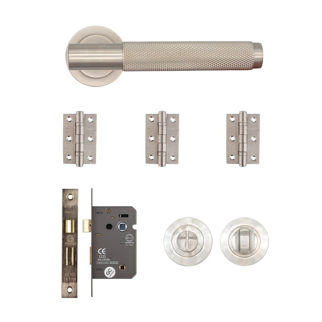 Deanta Sparta Satin Nickel Bathroom Handle Pack-1