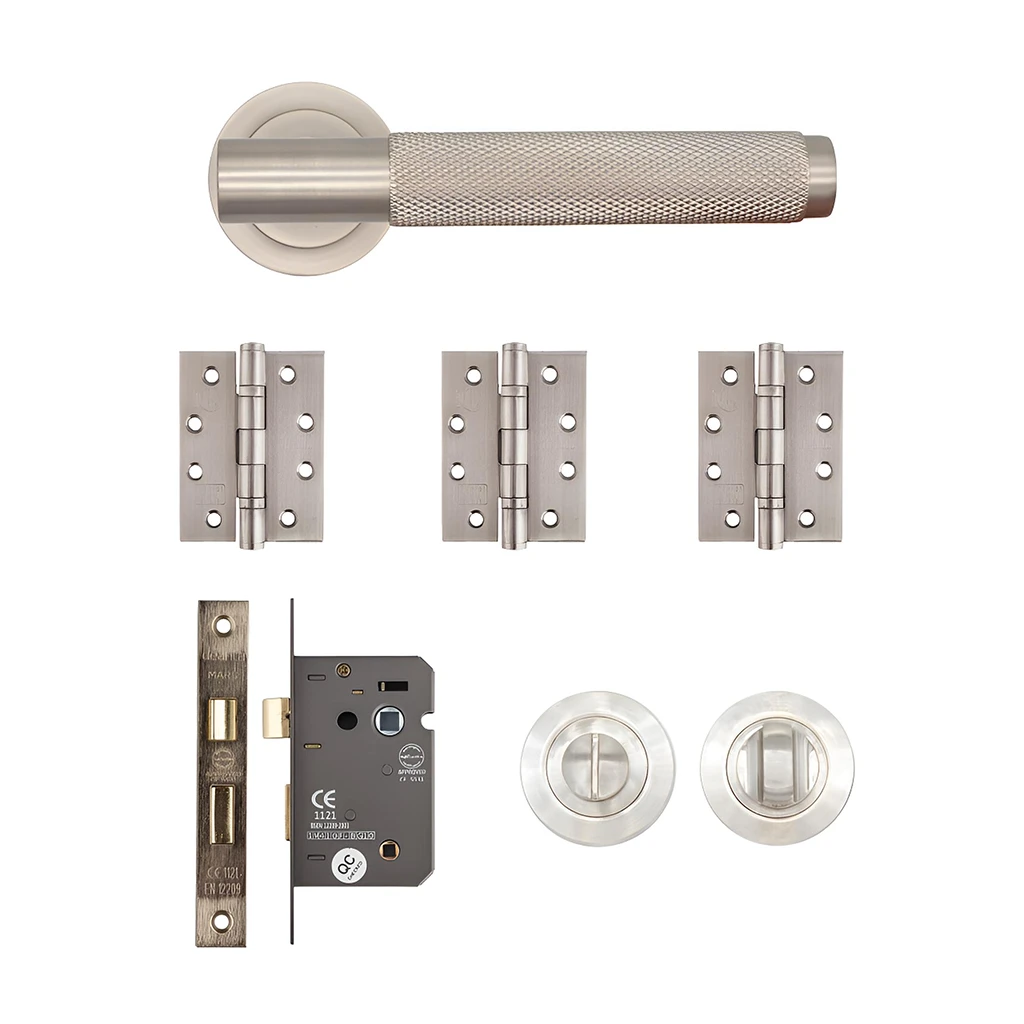 Deanta Sparta Satin Nickel Bathroom Handle Pack