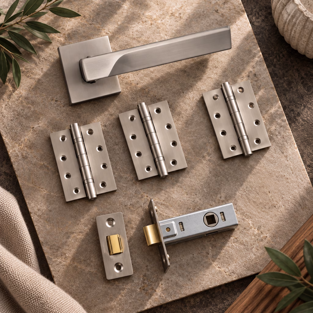 Deanta Athens Satin Nickel Privacy Handle Pack