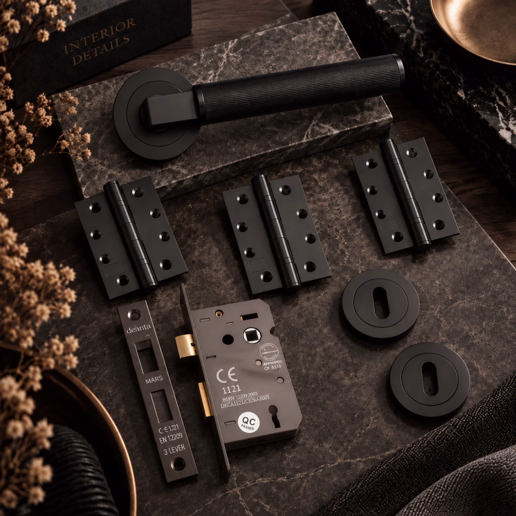 Deanta Delphi Matt Black Privacy Handle Pack