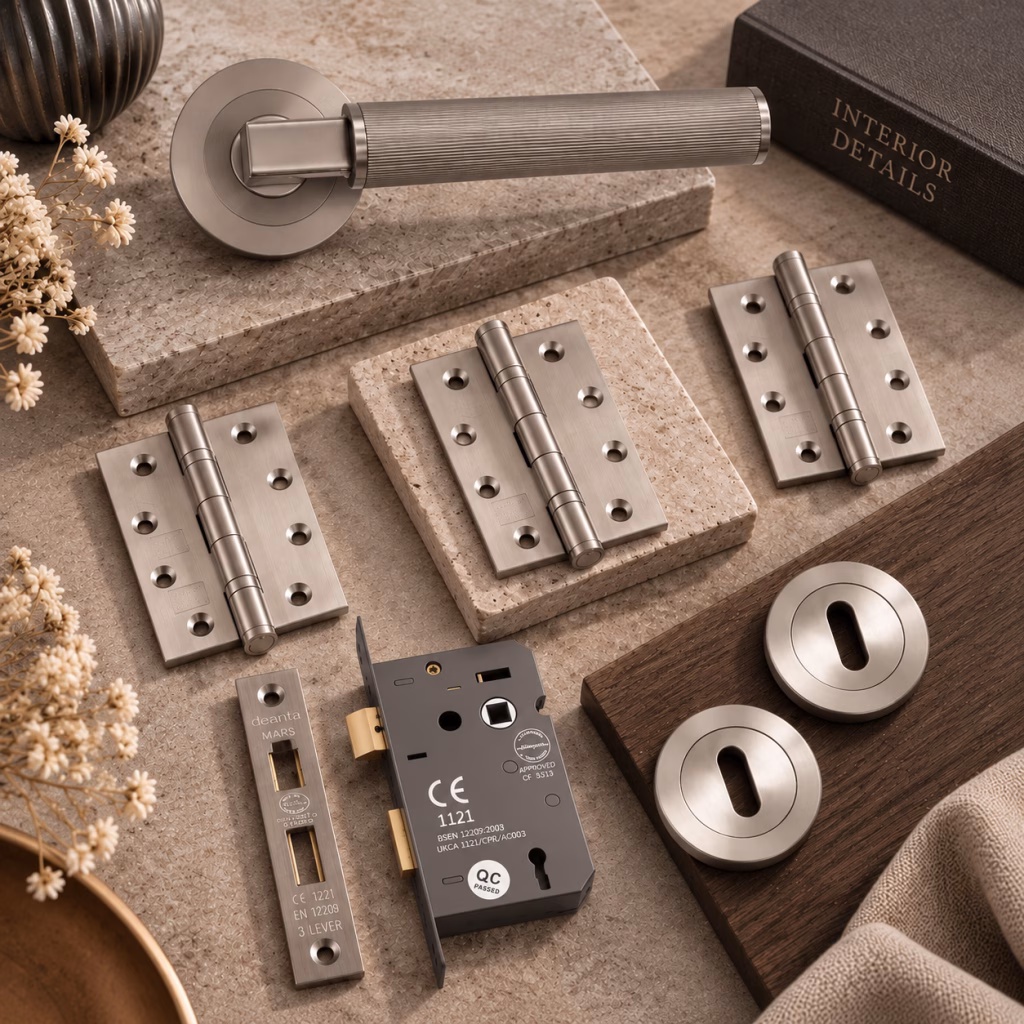 Deanta Delphi Satin Nickel Privacy Handle Pack