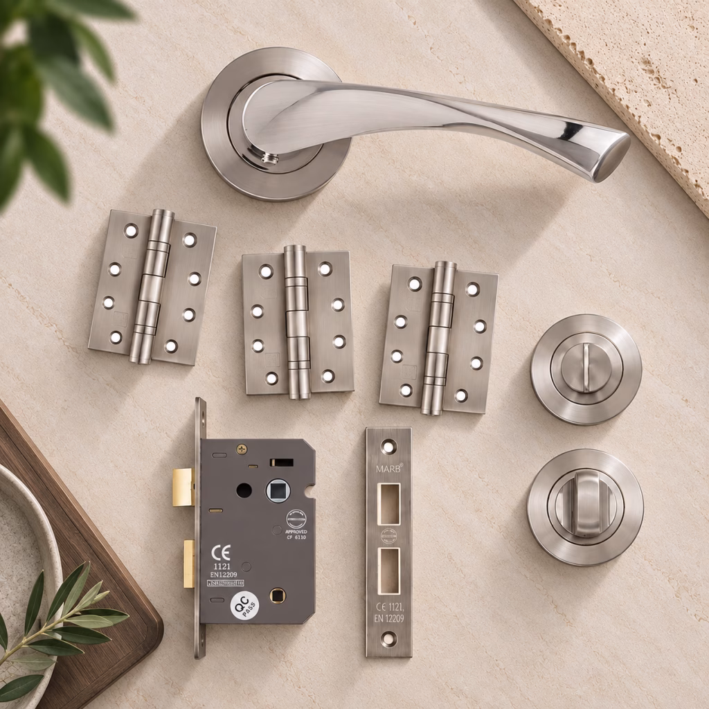 Deanta Fortuna Satin Finish Bathroom Handle Pack