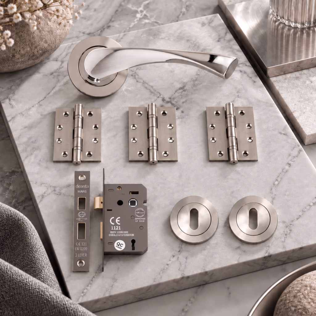 Deanta Fortuna Satin Finish Privacy Handle Pack