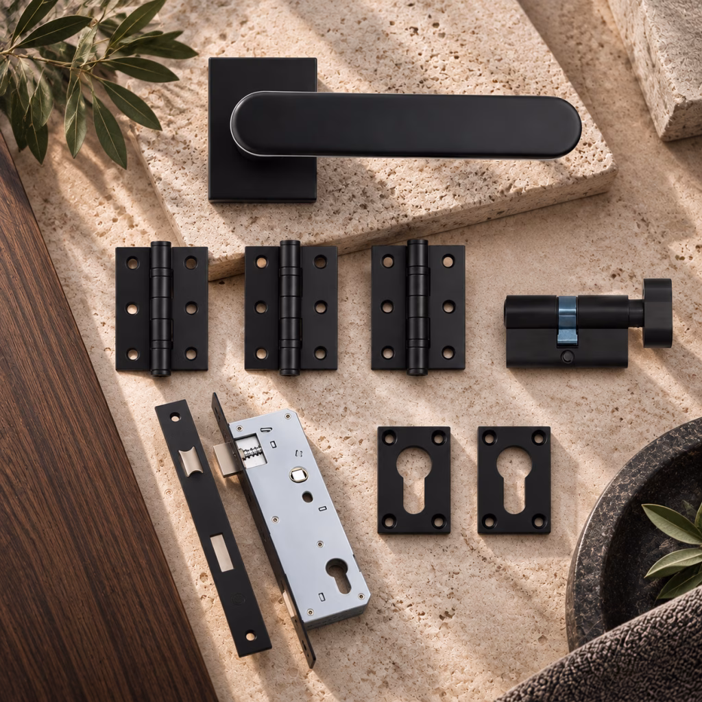 Deanta Juno Urban Matt Black Privacy Handle Pack