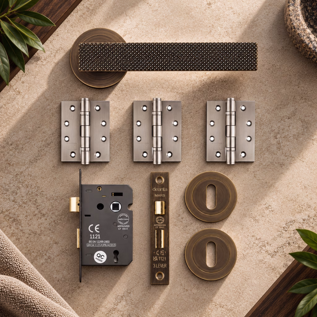 Deanta Olympia Matt Antique Brass Privacy Handle Pack