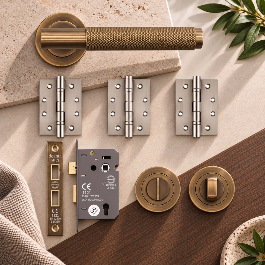Deanta Sparta Dark Rose Gold Bathroom Handle Pack