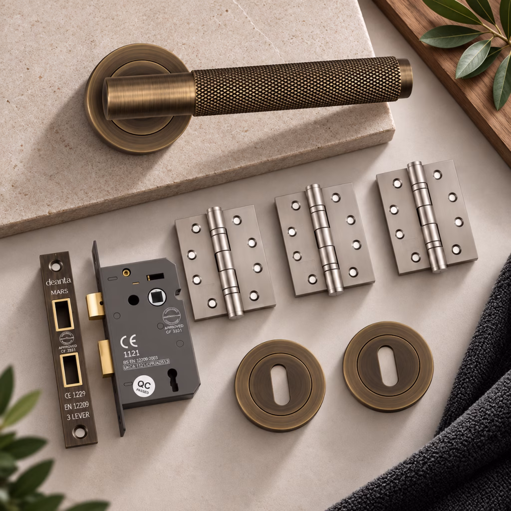 Deanta Sparta Matt Antique Brass Privacy Handle Pack
