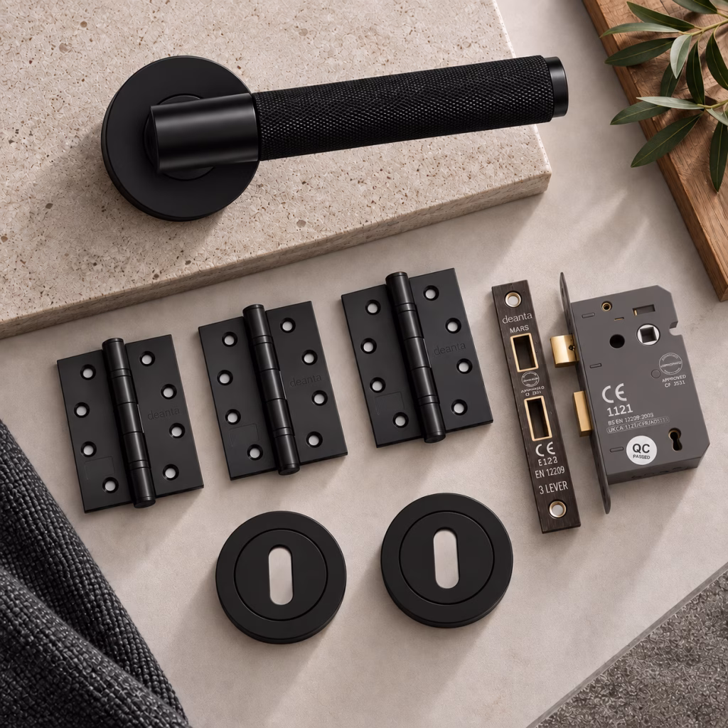 Deanta Sparta Matt Black Privacy Handle Pack