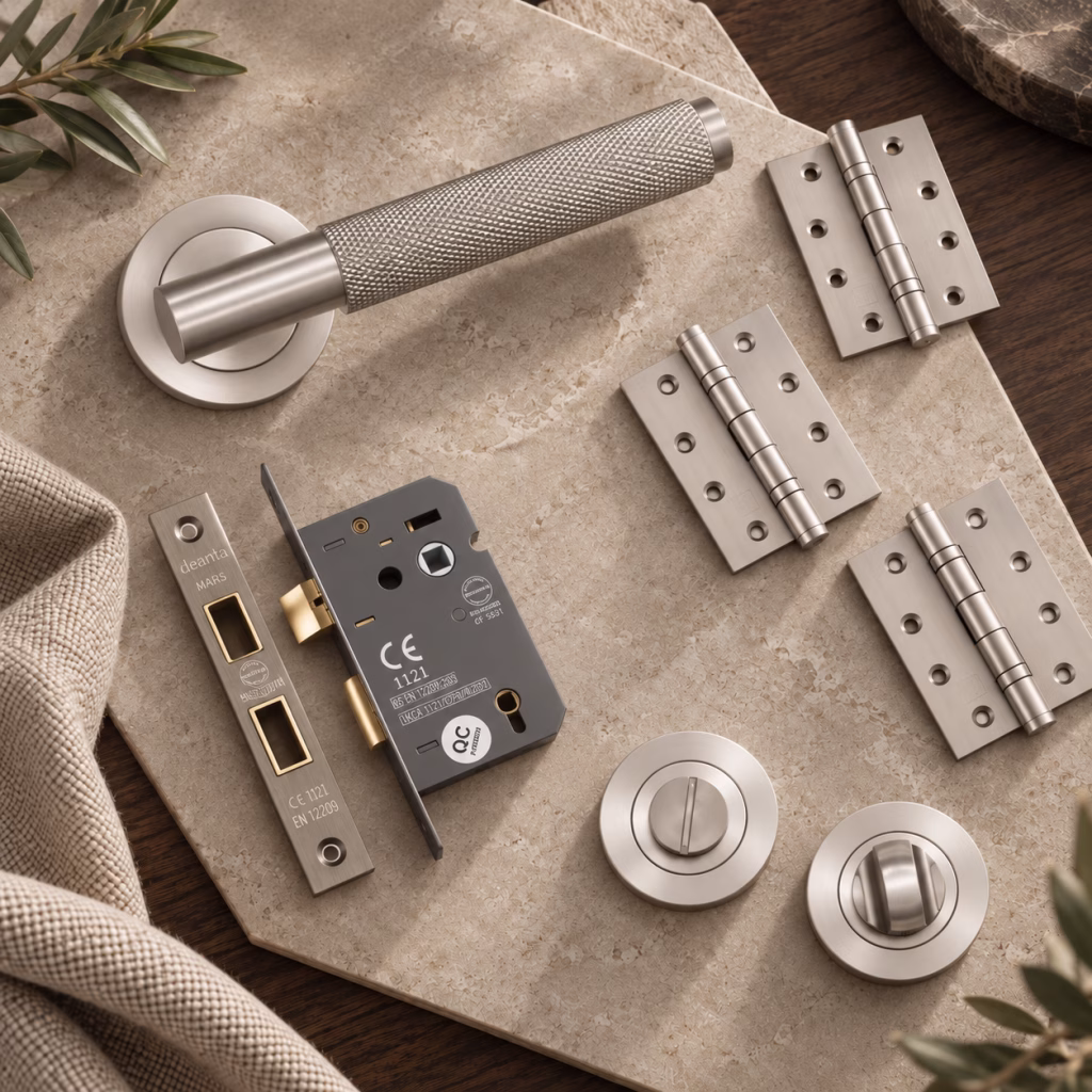 Deanta Sparta Satin Nickel Bathroom Handle Pack