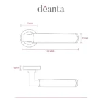 Deanta Delphi Satin Nickel Handle-sizes