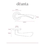 Deanta Fortuna Satin Finish Handle-sizes
