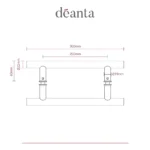 Deanta Guardsman Satin Steel Pull Handle 22mm-sizes