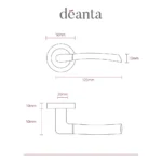 Deanta Hera Satin Nickel Chrome Handle-sizes