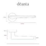 Deanta Ithaca Matt Antique Brass Handle-sizes