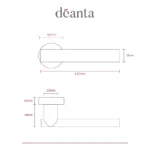 Deanta Olympia Matt Antique Brass Handle-sizes