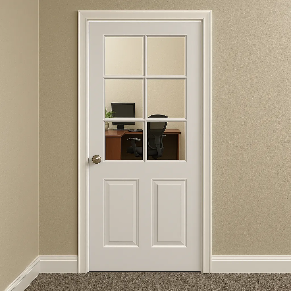 PREMDOR White Primed 2 Panel 6L Internal FD30 Fire Door