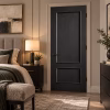 LPD Murcia Charcoal Black 2 Raised Panel Raised Moulding Design Wood Veneer Pre-Finished Internal Door lifestyle