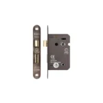 Deanta 3 Lever Bathroom Lock Satin Nickel-Zdoors