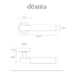 Deanta Sparta Dark Rose Gold Handle-sizes