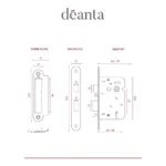 Deanta 3 Lever Mortice Sash Lock Satin Nickel-sizes