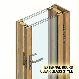 Clear Glass External Doors