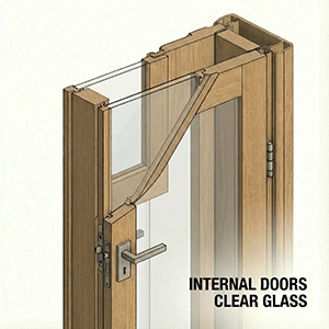 Clear Glass Internal Doors