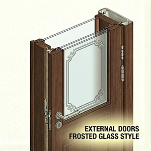 Frosted Glass External Doors