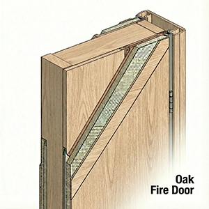 Oak fire door