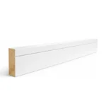 AGT White Grooved Pre-Finished 69mm MDF Architrave - Pack of 5